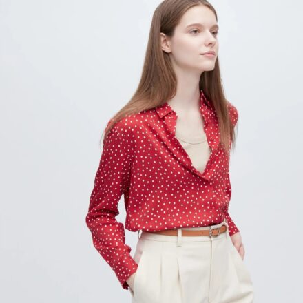 Cорочка UNIQLO з шовкової віскози