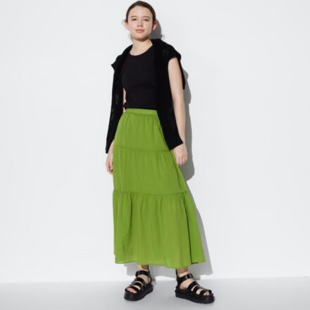 Бавовняна спідниця UNIQLO з рифленням