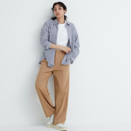 Широкі штани UNIQLO зі складками