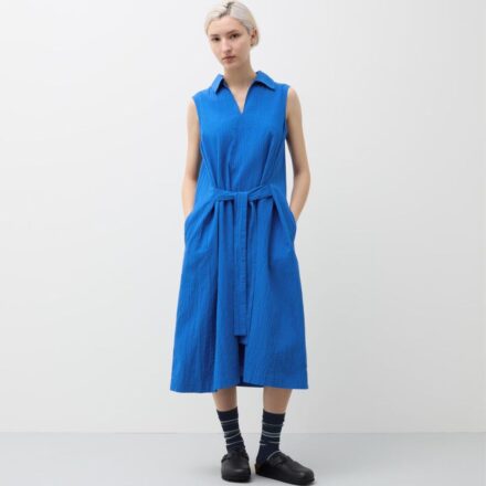 SEERSUCKER сукня UNIQLO x JW ANDERSON з фактурної бавовни