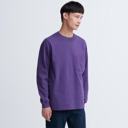 WASHED COTTON лонгслів UNIQLO