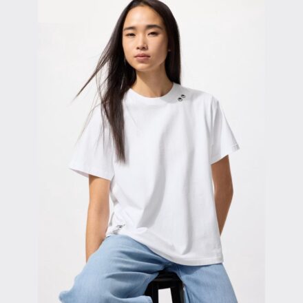 BOXY футболка UNIQLO x ANYA HINDMARCH з фактурної бавовни