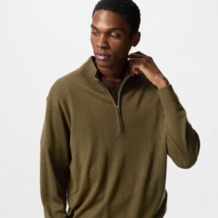 HALF-ZIP джемпер UNIQLO з 100% вовни мериноса