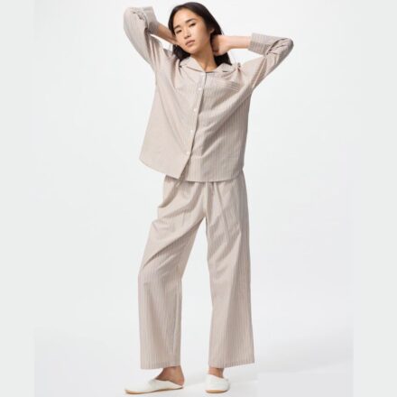 Бавовняна піжама UNIQLO в смужку