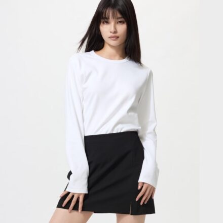 SMOOTH STRETCH лонгслів UNIQLO з м’якої бавовни