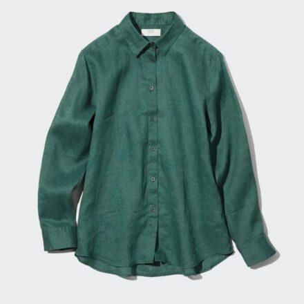 Жіноча лляна сорочка UNIQLO (100% преміум-льон)